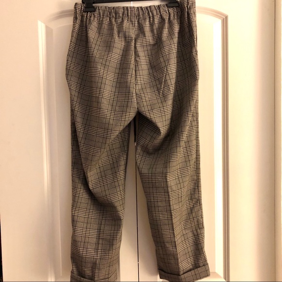 Oak and Fort Plaid Check Drawstring Trouser Pant - Picture 5 of 5
